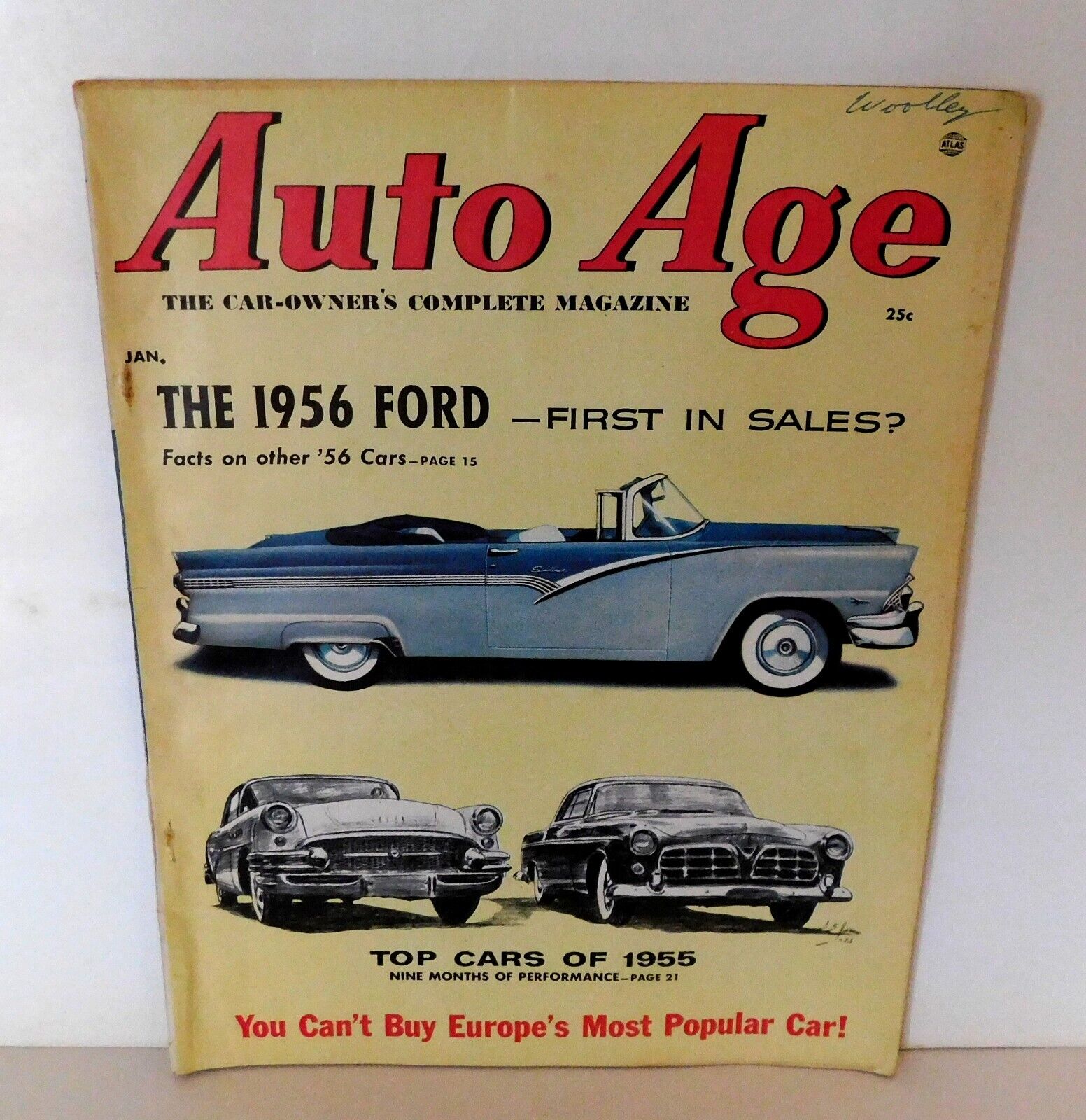 Jan 1956 Auto Age Magazine 1956 Car Reviews Best Cars of 1955