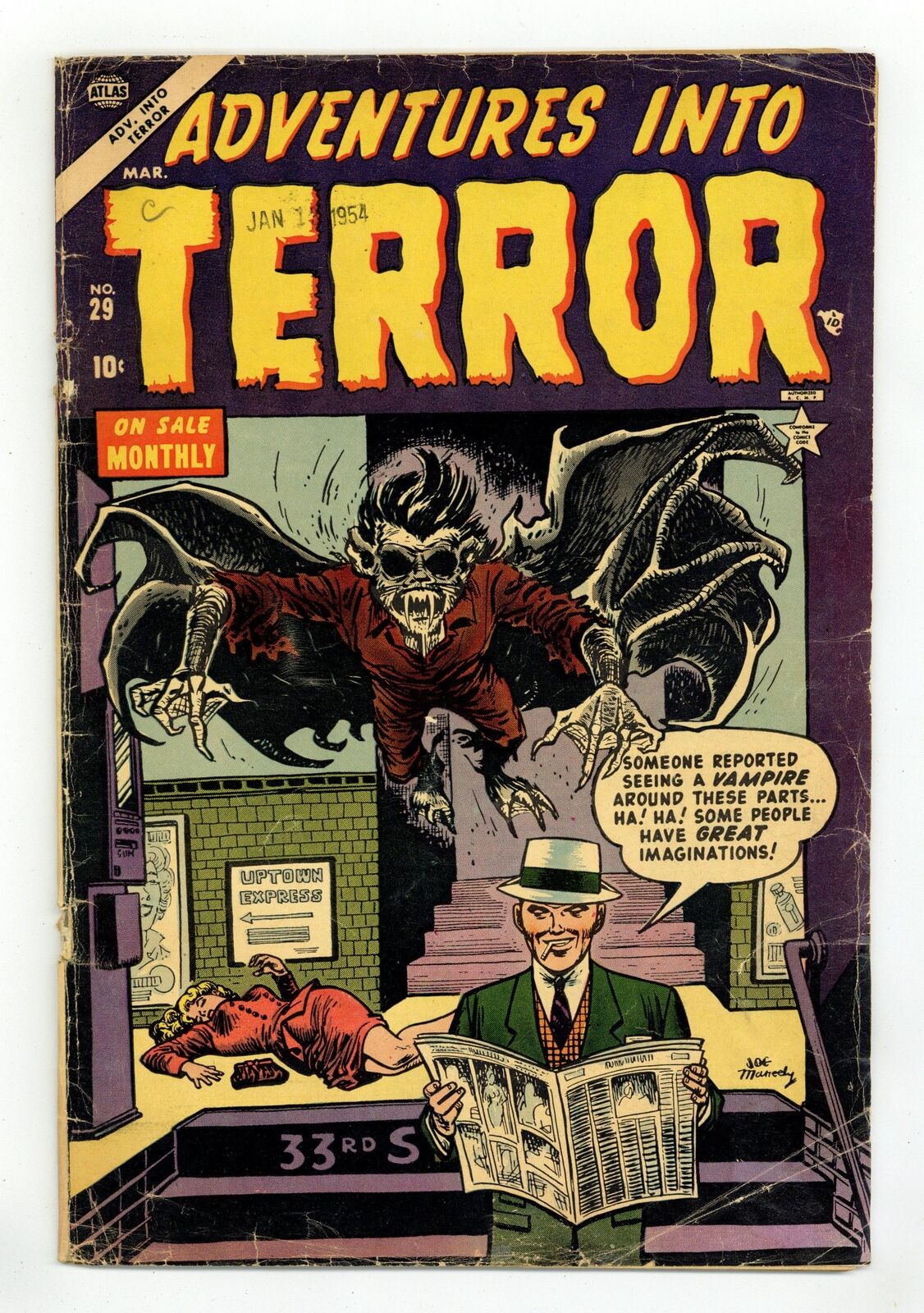 Adventures into Terror #29 GD- 1.8 1954