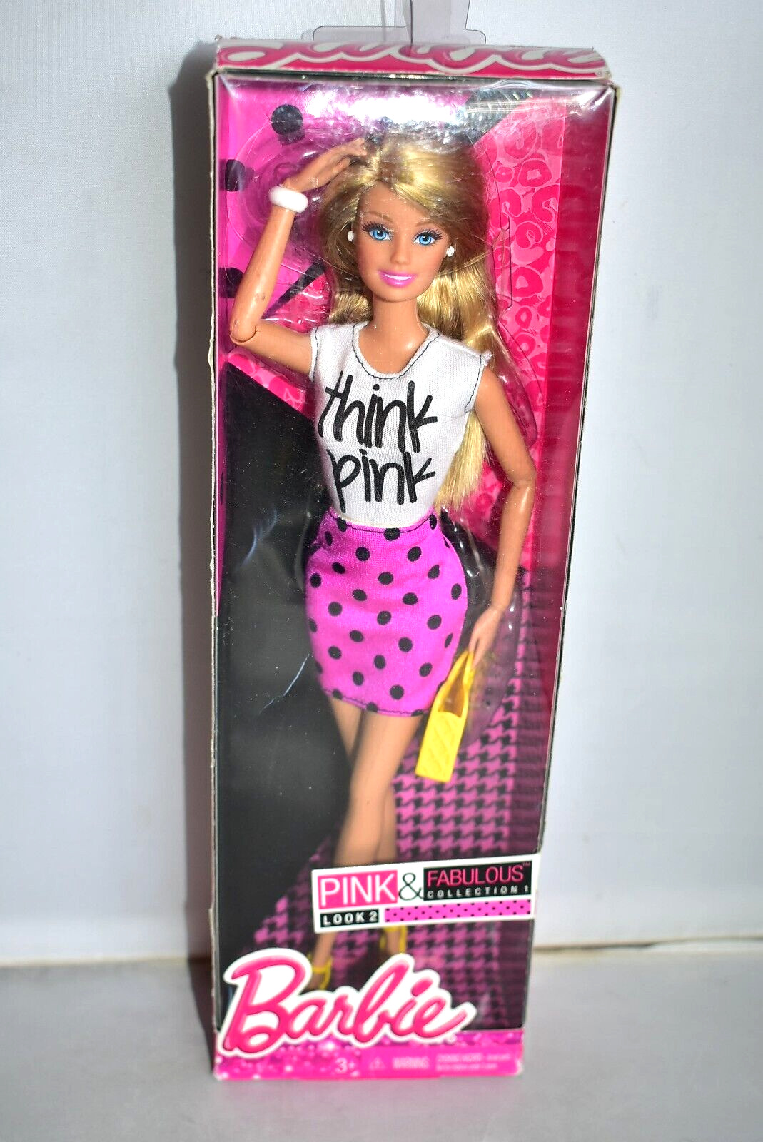 2014 Barbie Pink & Fabulous Collection 1 Look 2 THINK PINK Polka Dot Skirt