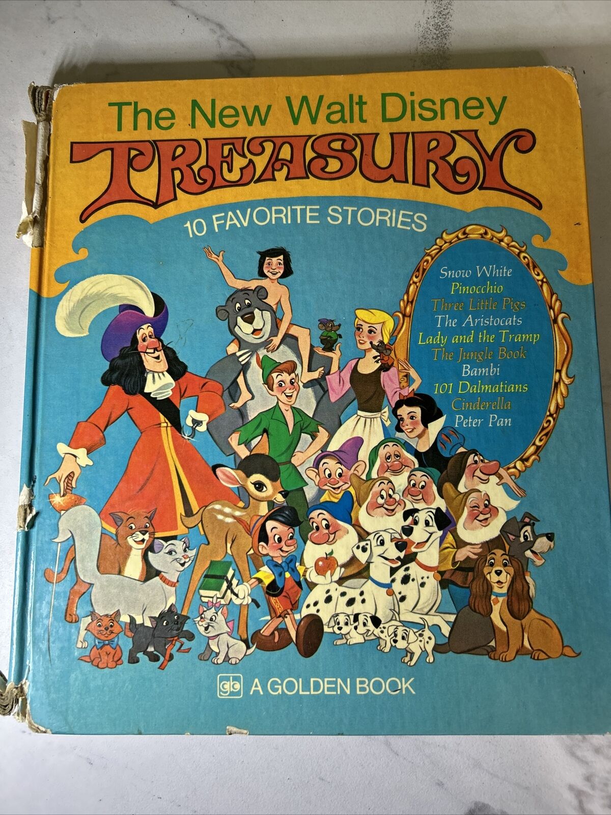 VTG 1974 The New Walt Disney Treasury 10 Favorite Stories 4th Printing Golden Bk