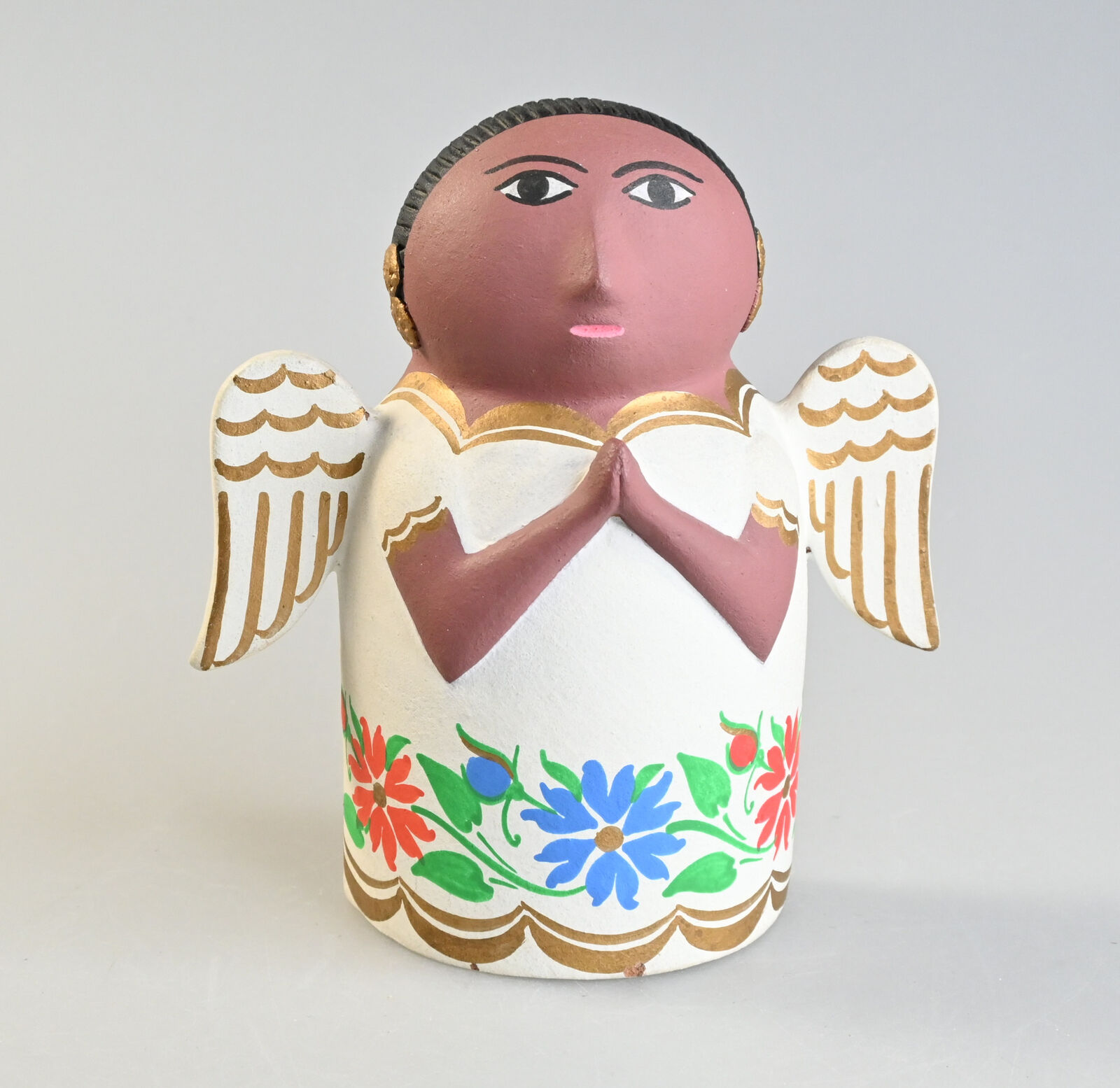 Vintage HDA Uxmal Mexican Folk Art Angel Figurine