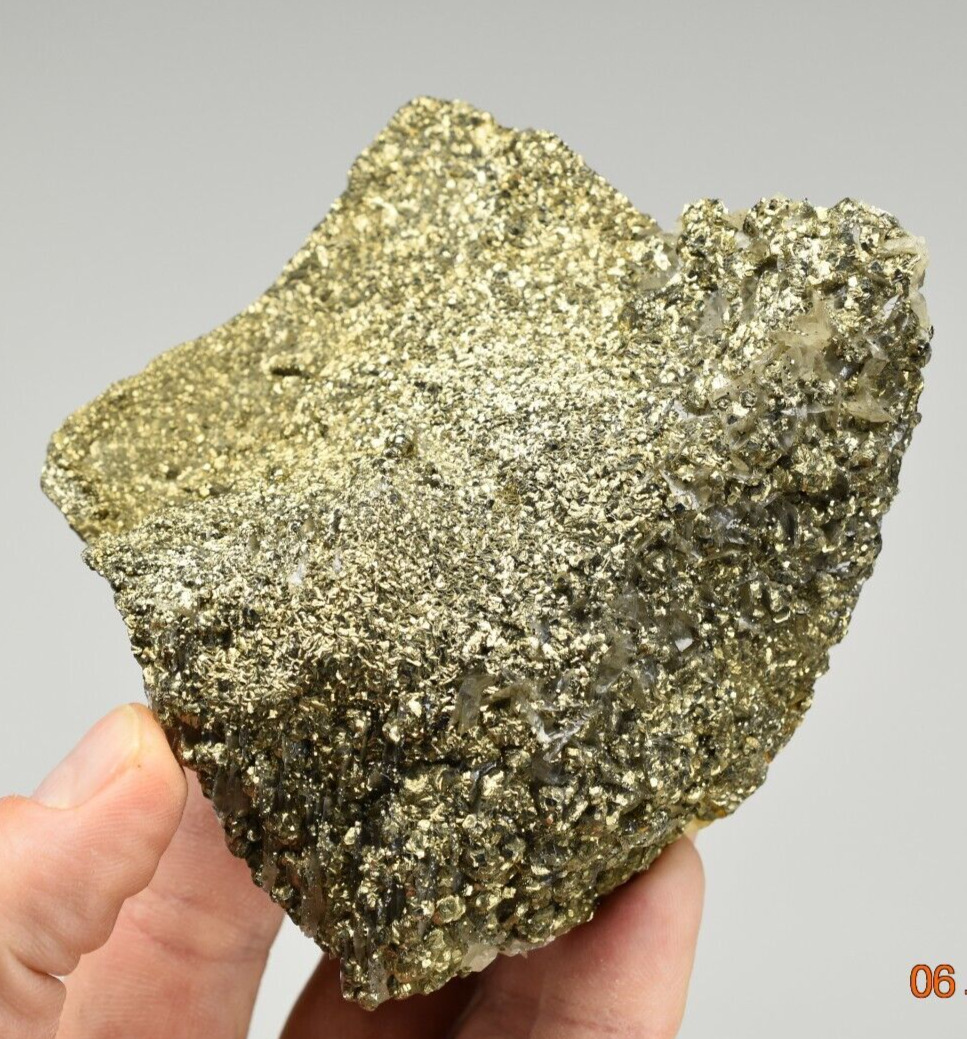 Pyrite on Calcite - El Hammam Mine, Morocco