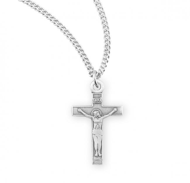 Beautiful Sterling Silver Basic Crucifix Comes with 13in L chain