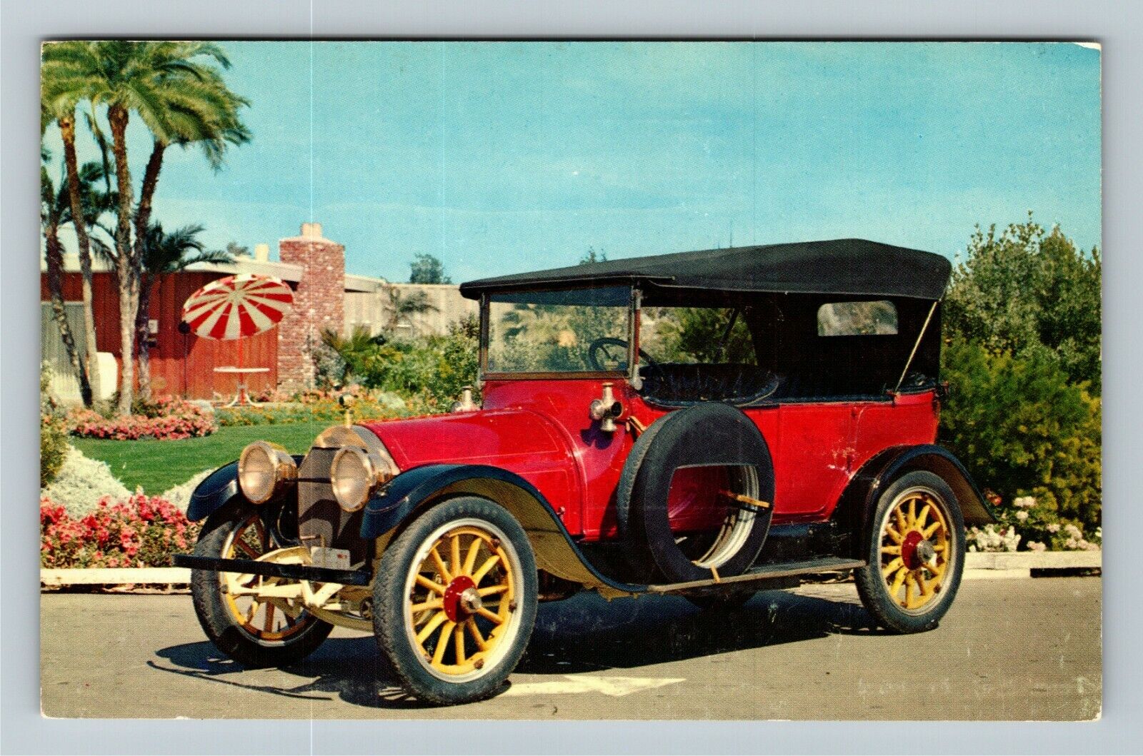 Ridgewood NJ-New Jersey, Craig Wood Ford Inc, 1915 Stevens-Duryea Car Postcard