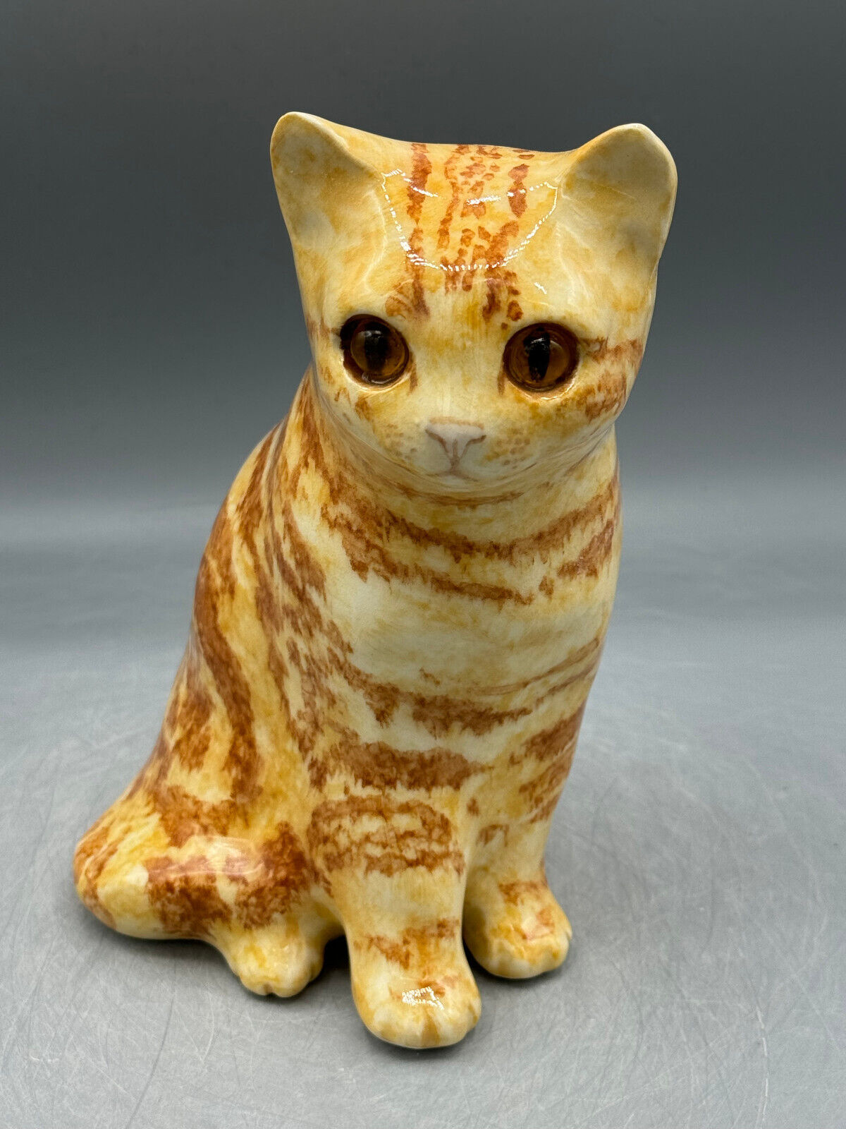 New Winstanley Ginger Cat Size 2 Signed Glass eyes .