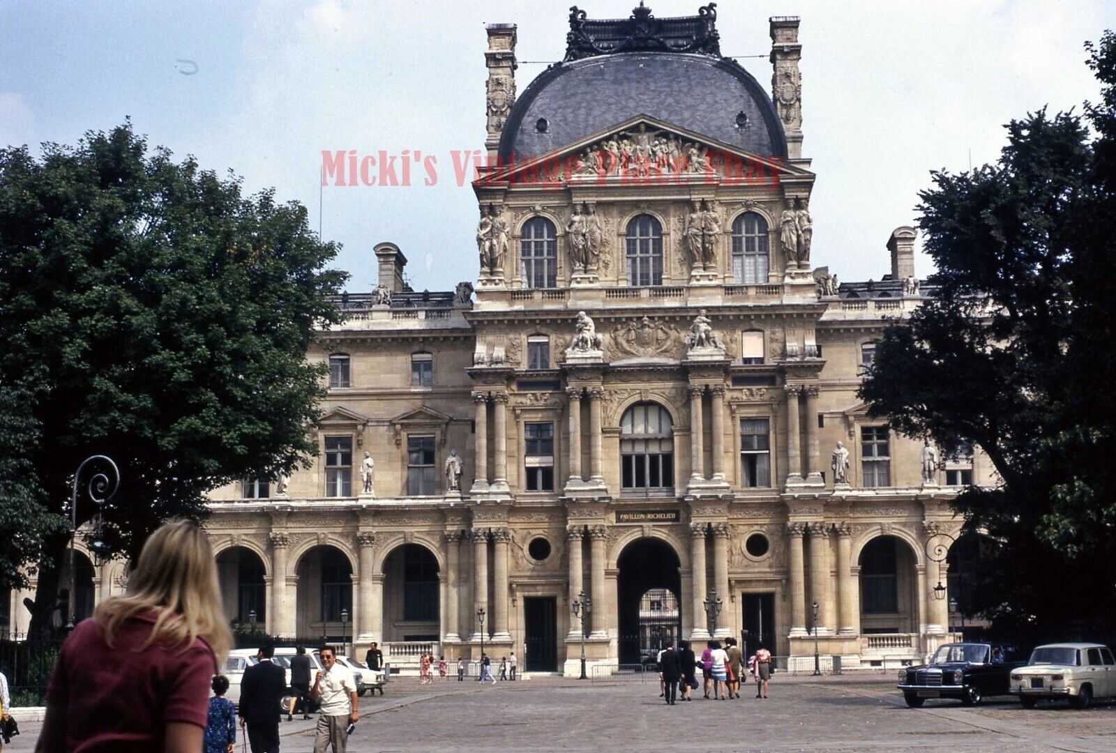 Vtg 1969 Photo 35mm Slide Paris Pavilion Richelieu Louvre l87