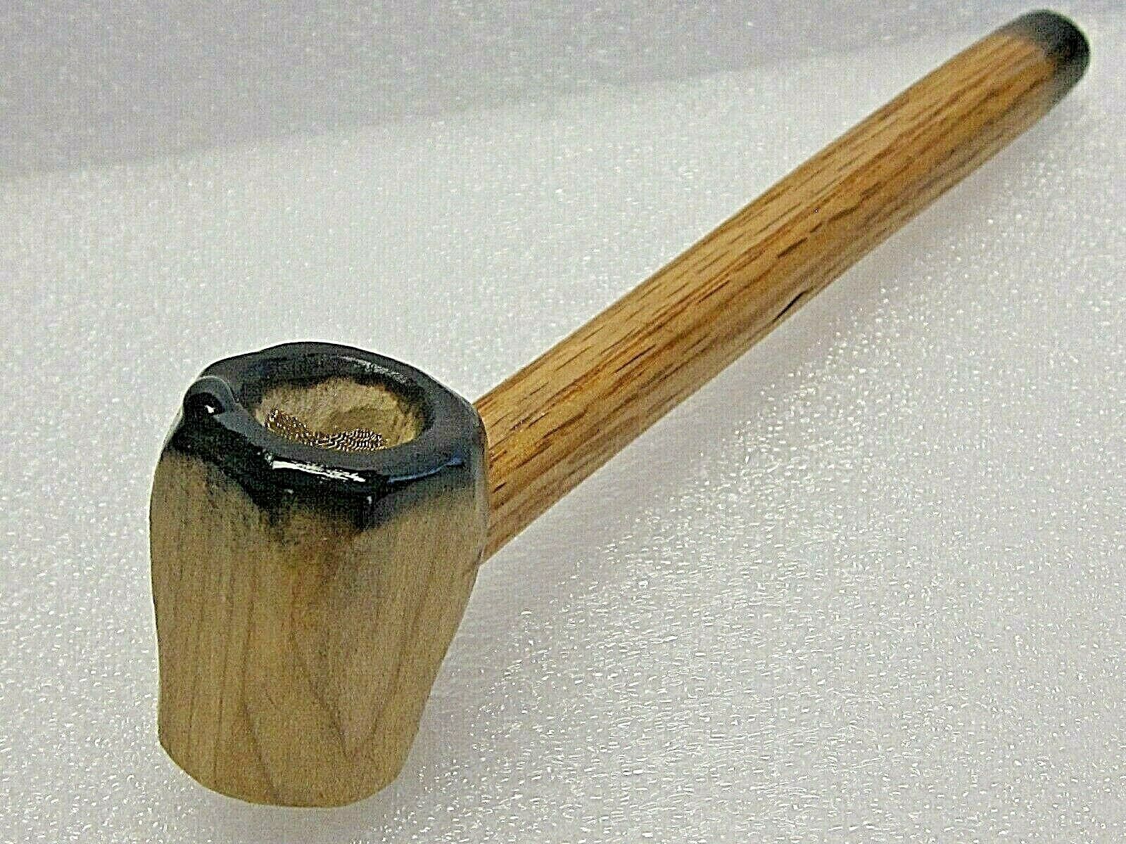 New Poplar & Oak Wood UNIQUE Smoking Pipe Handmade Artisan Tobacco Crafted OOAK