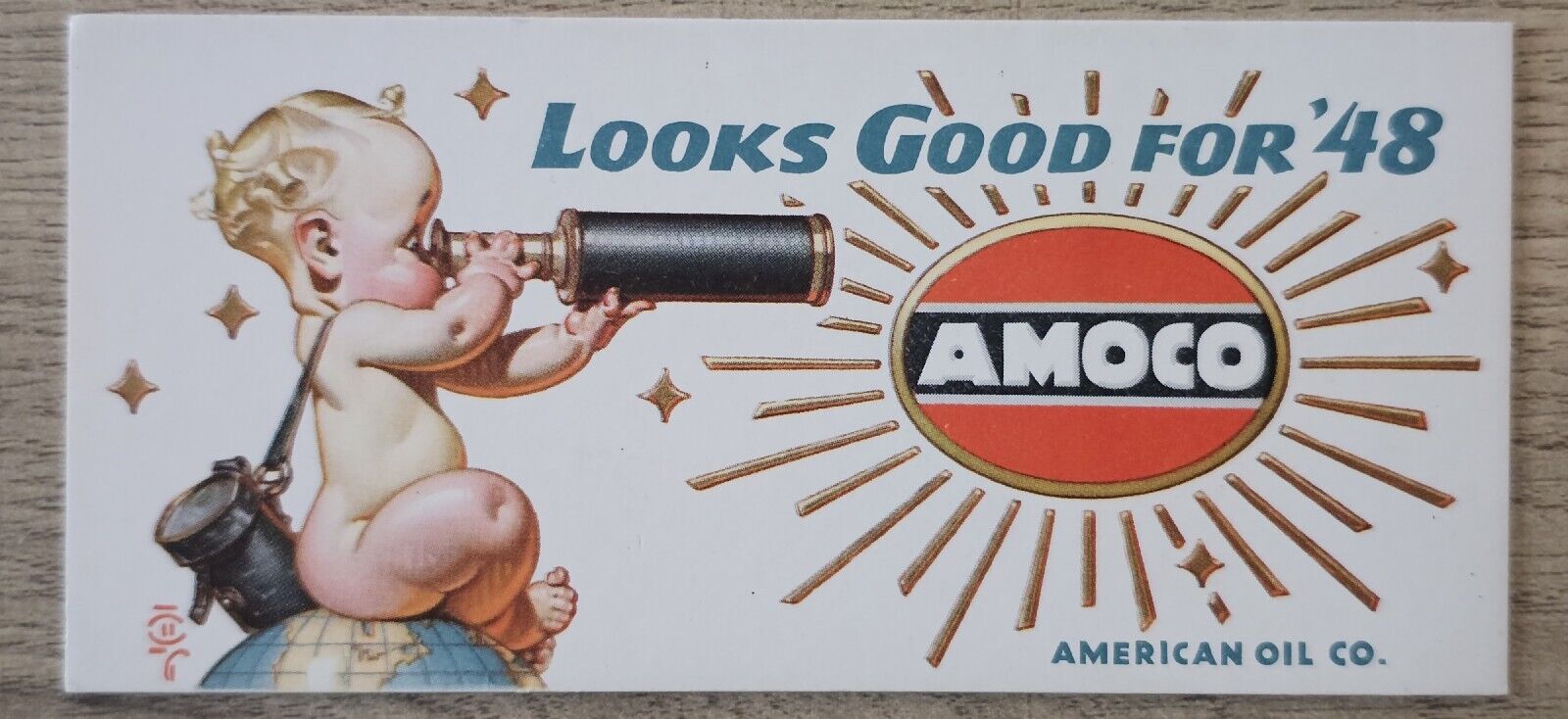 Amaco Vintage Ink Blotter American Oil Co \