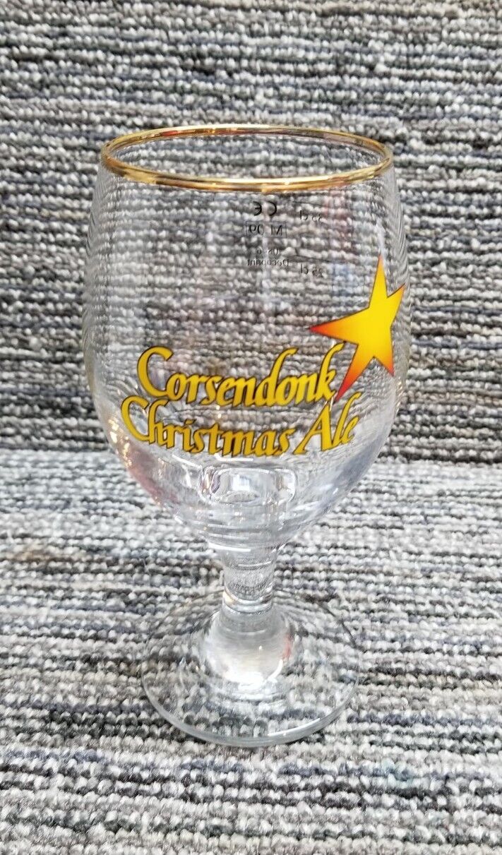 Corsendonk Christmas Ale Wine Beer Glass Goblet Stemmed Pedestal Belgium 11 Oz