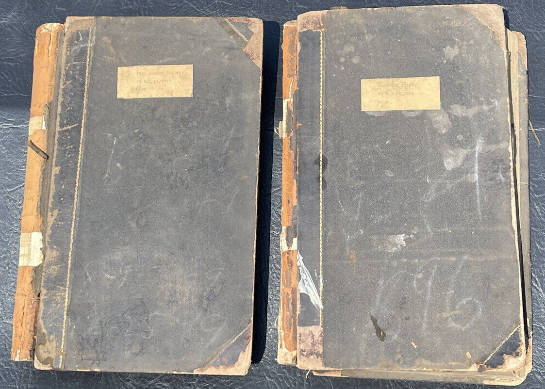 Historically Important 19th Century Engine 29 FDNY Firehouse Ledgers. 1896. 1899