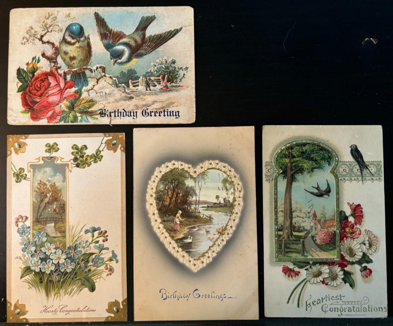 Victorian Postcard - Set of Four- Soft Colors