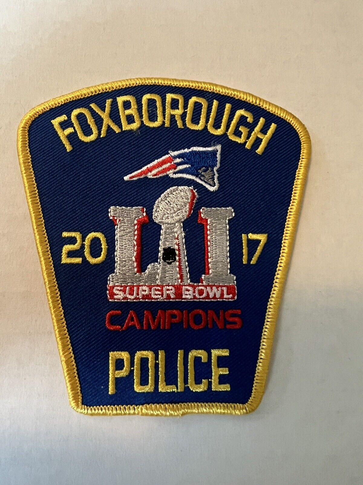 Foxborough Police New England Patriots Commemorative Patch 2017