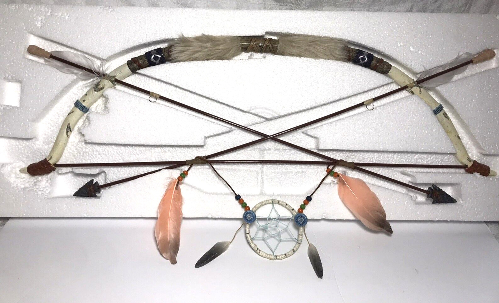 Native American Wall Art Hanging Faux Bow & Arrow Dream Catcher Decoration 29.5\