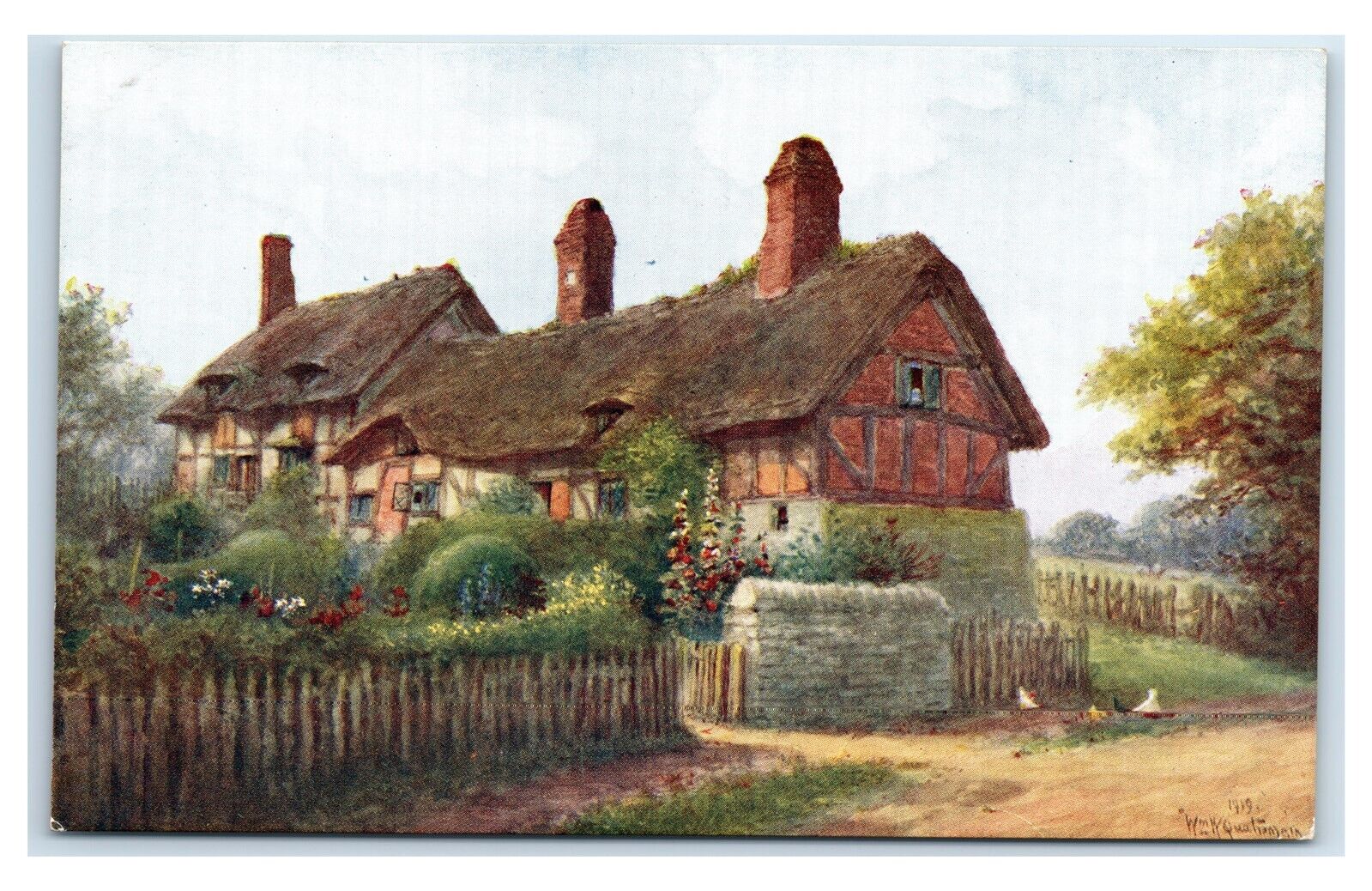 Postcard (Exterior) Anne Hathaway\'s Cottage W6