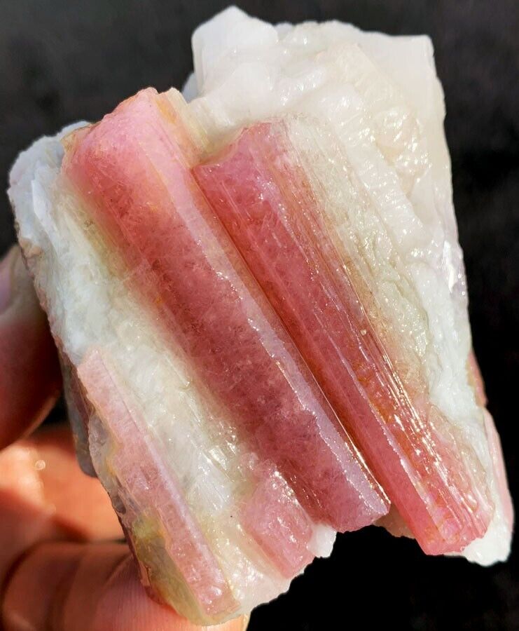 268g TOP Natural Red Tourmaline Crystal Rough Stone Rock Specimen Brazil ia9497