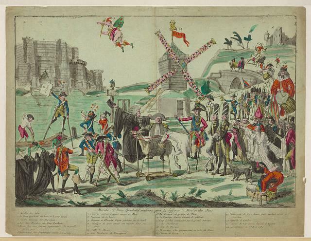 Photo:Prince de Conde,Don Quixote,Mirabeau Tonneau,1791,print