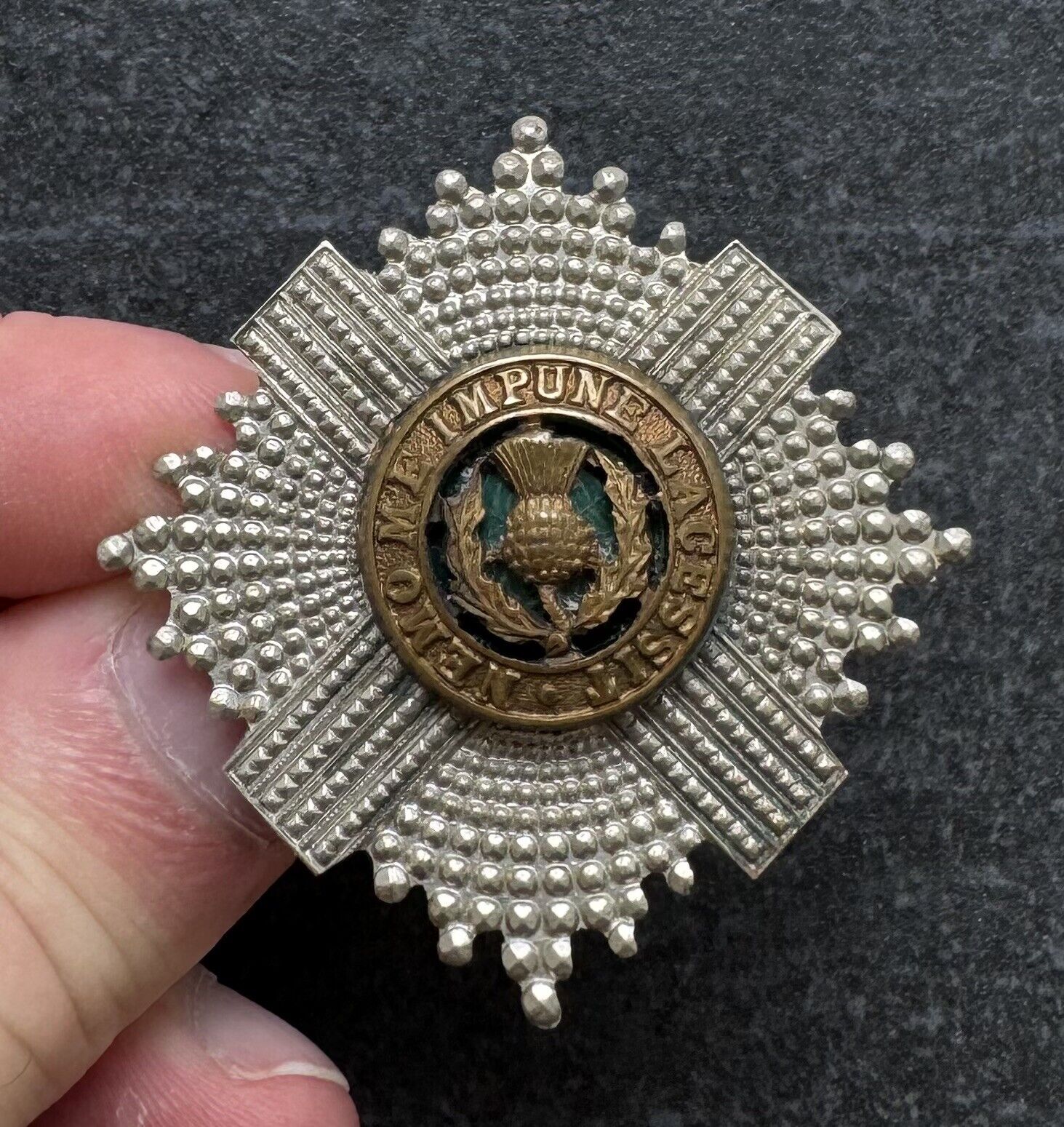 Genuine Scots Guards Officers Cap Badge