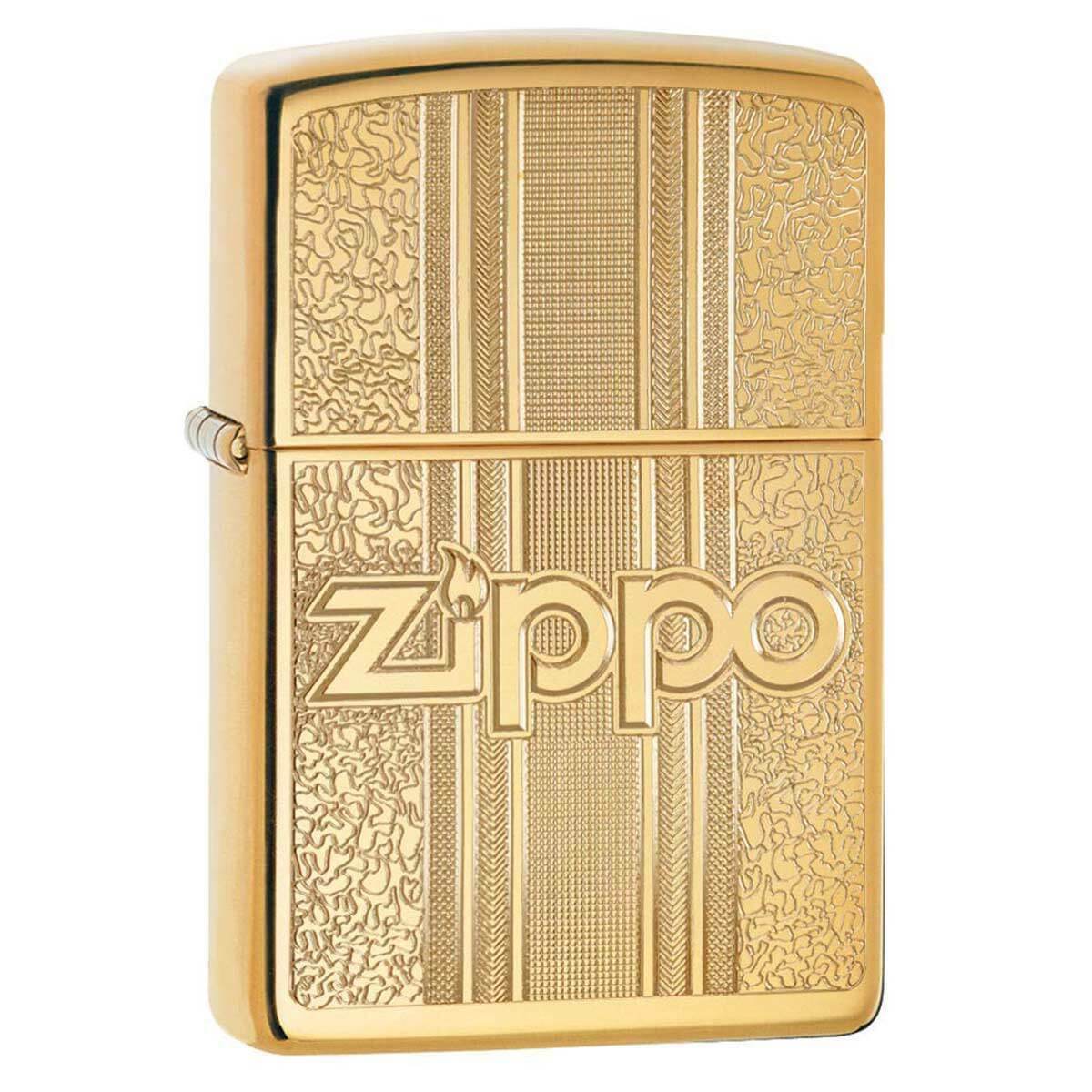 Zippo Windproof Lighter Classic Zippo Logo with Pattern Design Engraved (29677)
