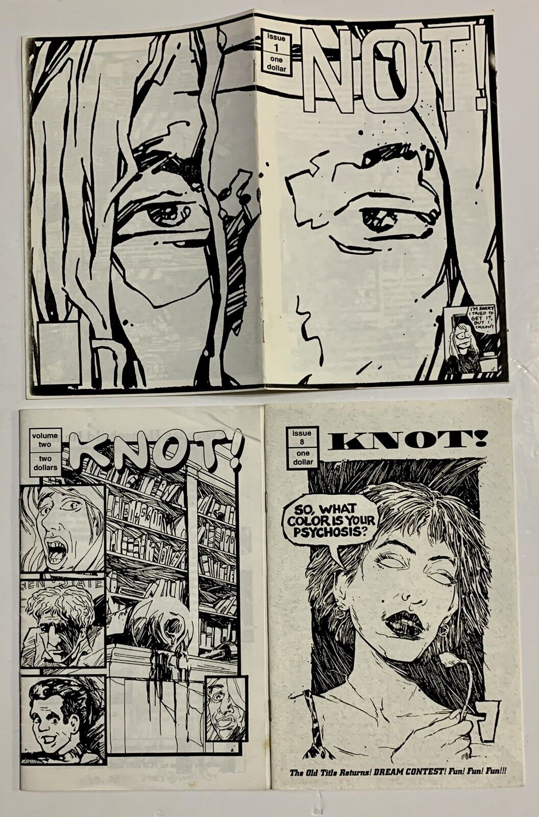 Rare Jesse Reklaw Signed #’d Zine’s NOT #1 1993 KNOT Vol. 2 & Issue 8 1994