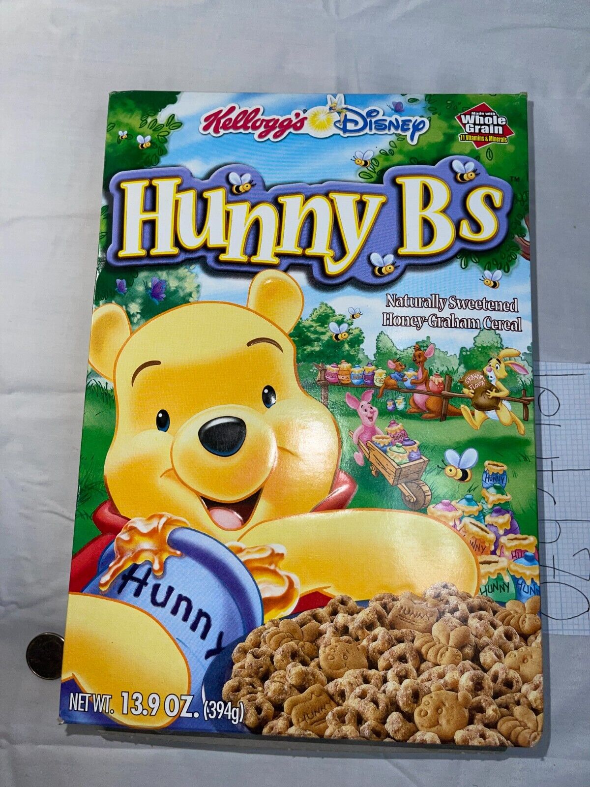2002 Kellogg’s Disney Unopened** Cereal Box Hunny B\'s READ DESCRIPTION