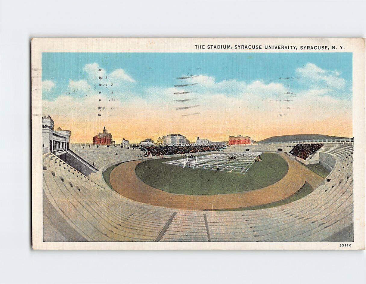 Postcard The Stadium, Syracuse University, Syracuse, New York