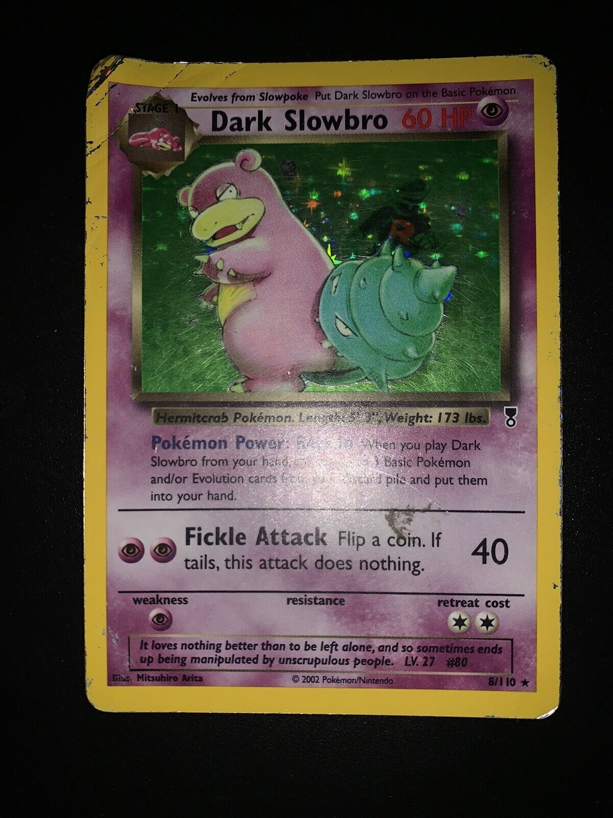Pokemon Card Dark Slowbro Legendary Collection Holo Rare 8/110 ENG English