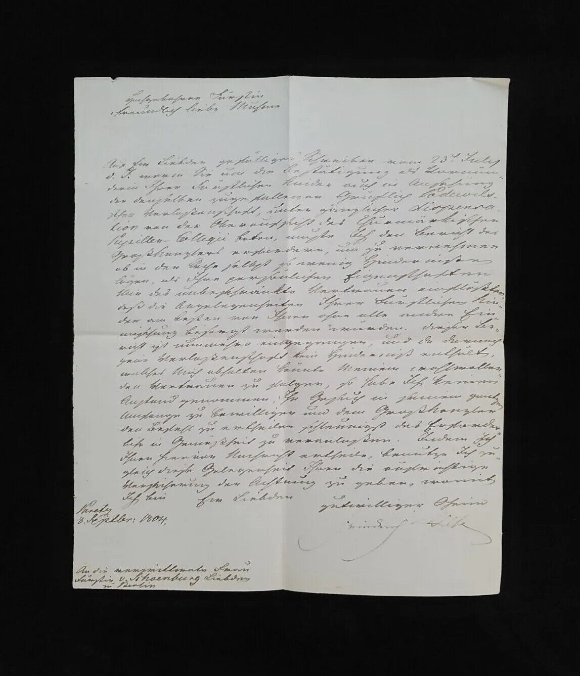 1804 King of Prussia Emperor Frederick William III Signed Letter Royal Document