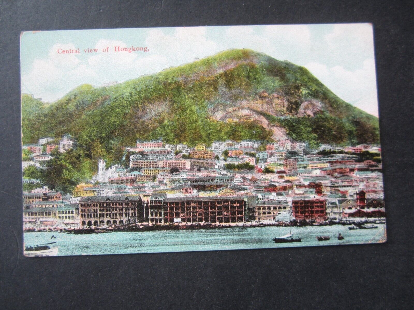 Old Vintage c.1910 - HONG KONG China - Postcard -  Central View