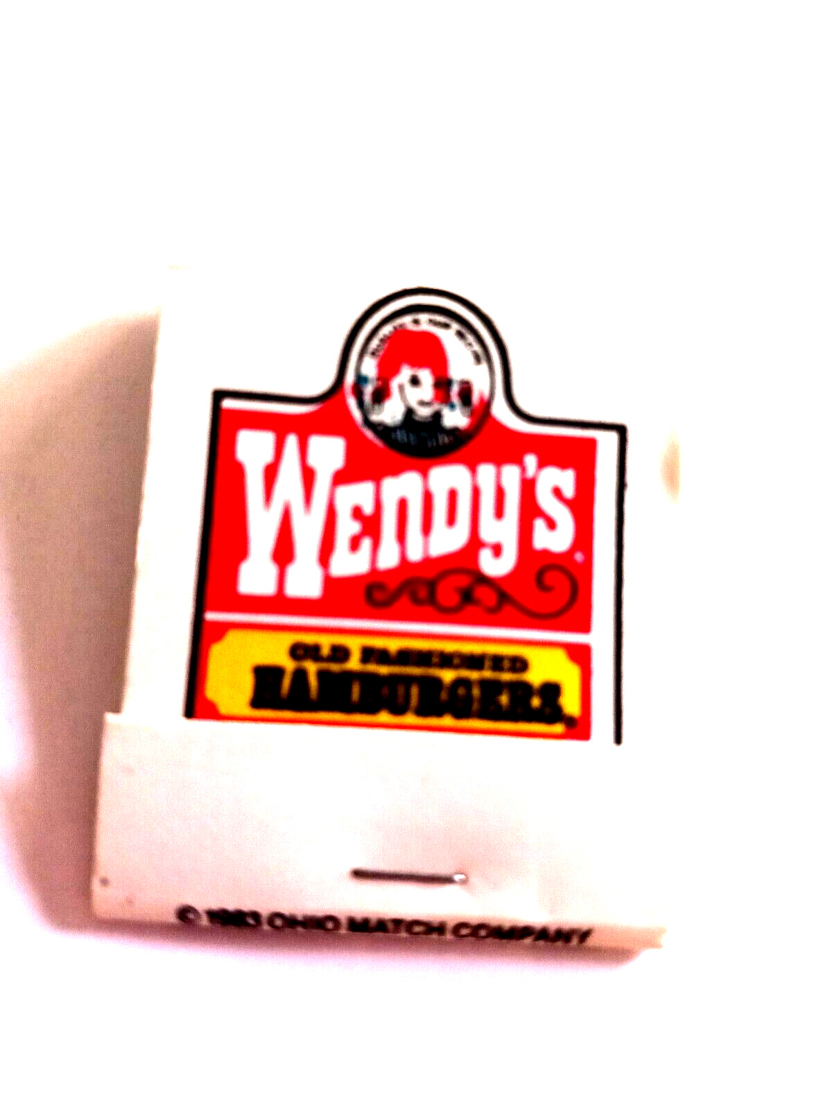 Vintage Wendy’s Restaurant Matchbook White New Unstruck