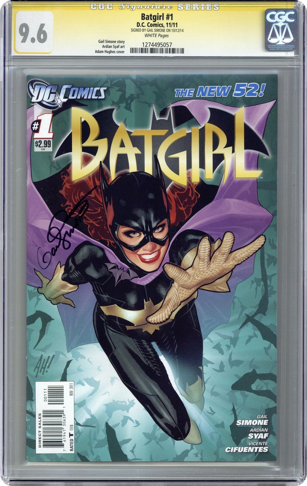 Batgirl 1A 1st Printing CGC 9.6 SS Gail Simone 2011 1274495057