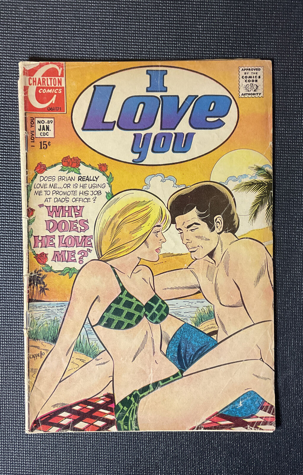 I Love You 89 G/VG 1971 Charlton Comics Teen Romance \