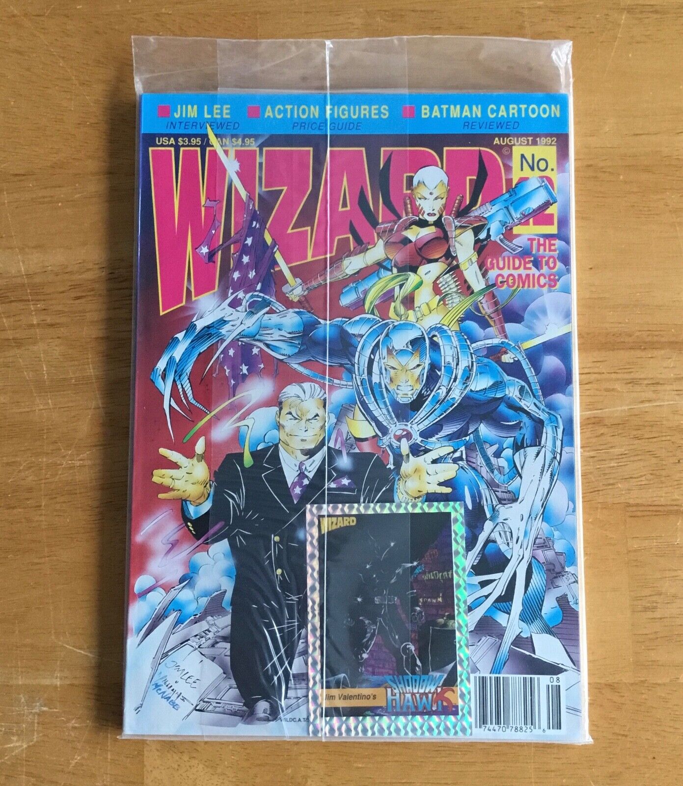 Wizard #12 Guide to Comics Magazine w Shadow Hawk Card Jim Lee Sealed