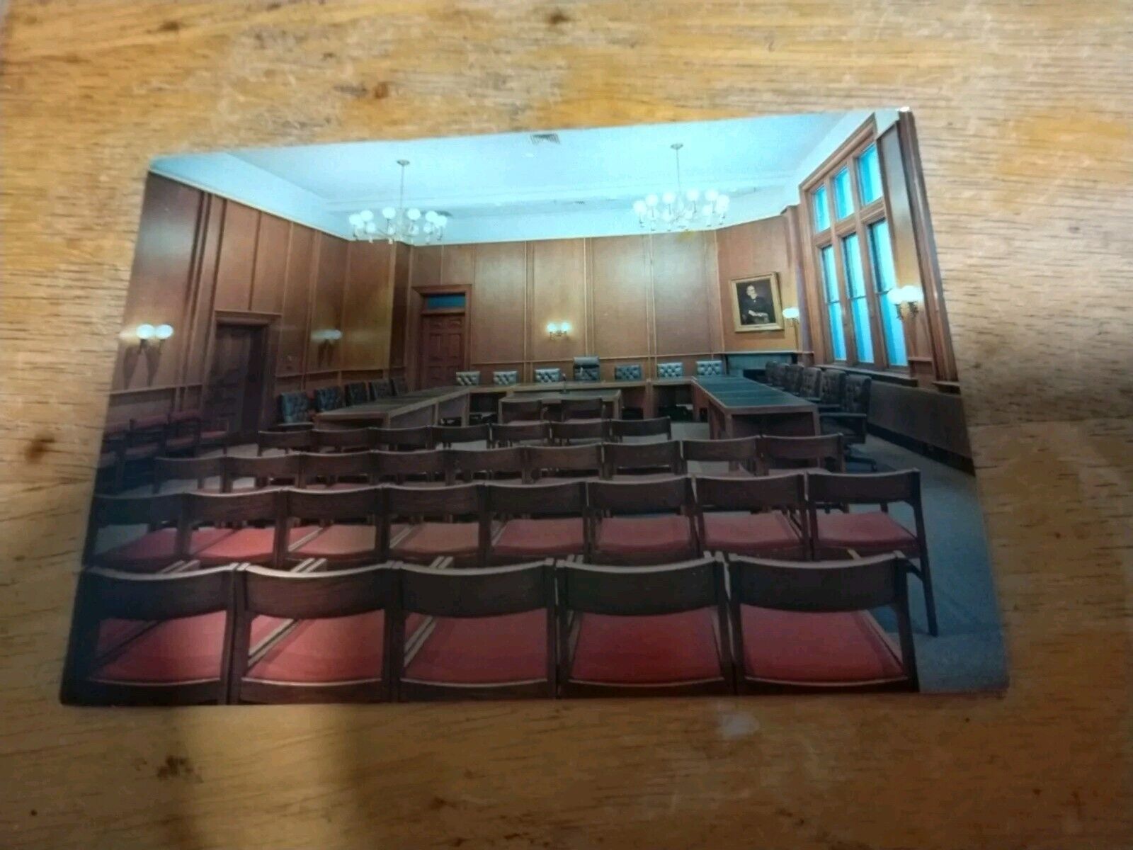 Postcard NH Conway State Capital House of Representatives Committee Hearing Room