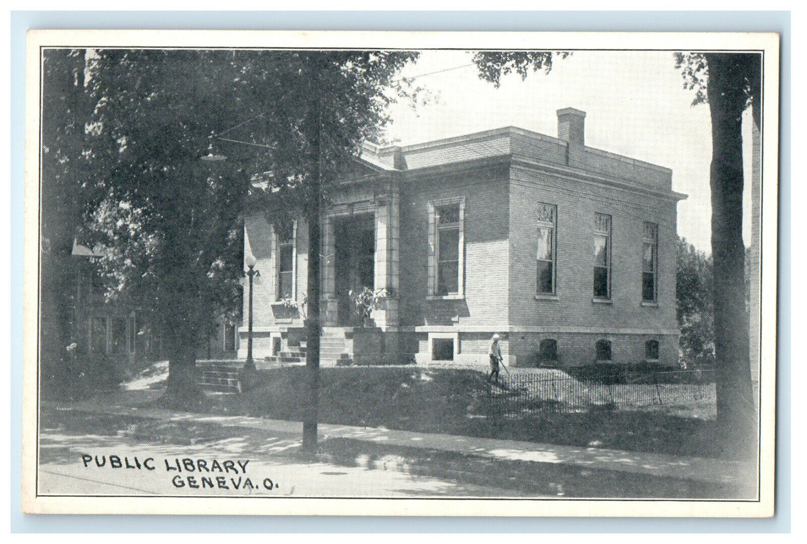 c1905s Public Library Geneva Ashtabula County Ohio OH Antique Unposted Postcard