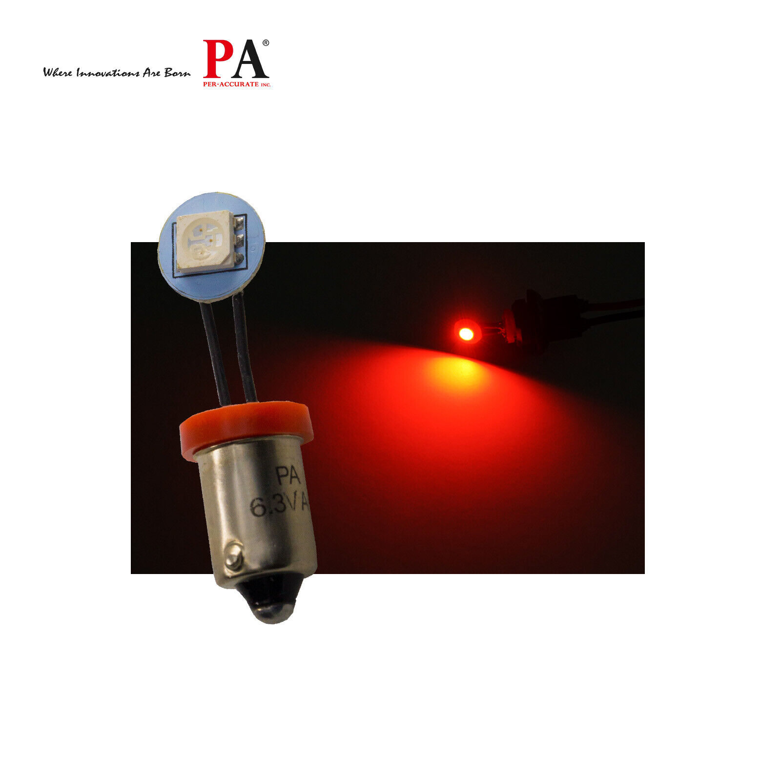 PA 10x #44 #47 Non Ghosting LED Arcade Pinball Machine Light Bulb 6.3V Red
