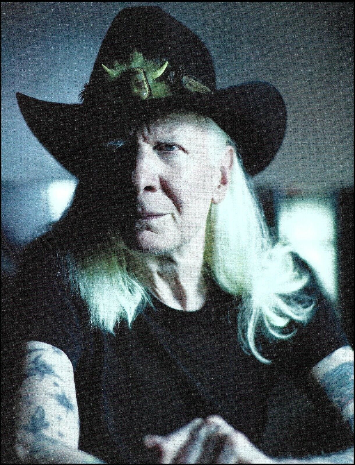 Johnny Winter 8 x 11 close-up pin-up photo 2012 full page color print