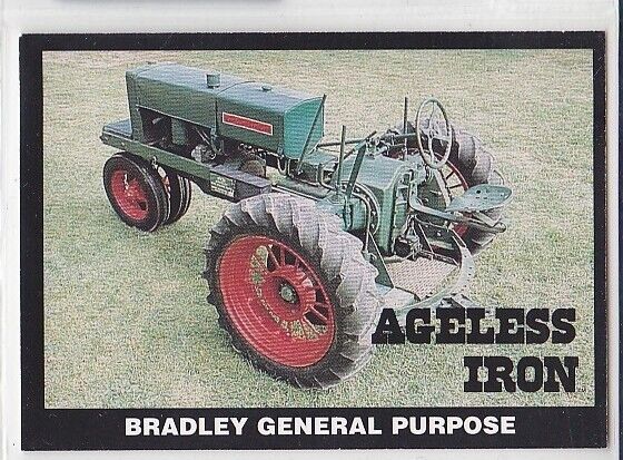 Vintage Bradley General Purpose Farm Tractor Trading Card