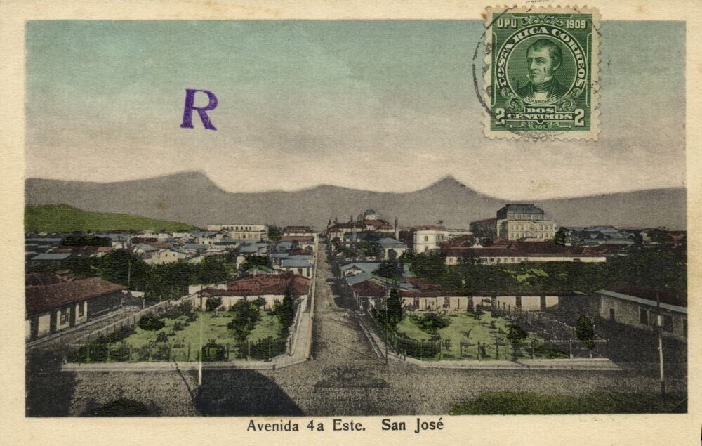 Costa Rica, C.A., SAN JOSÉ, Avenida 4 a Este (1910s) Postcard