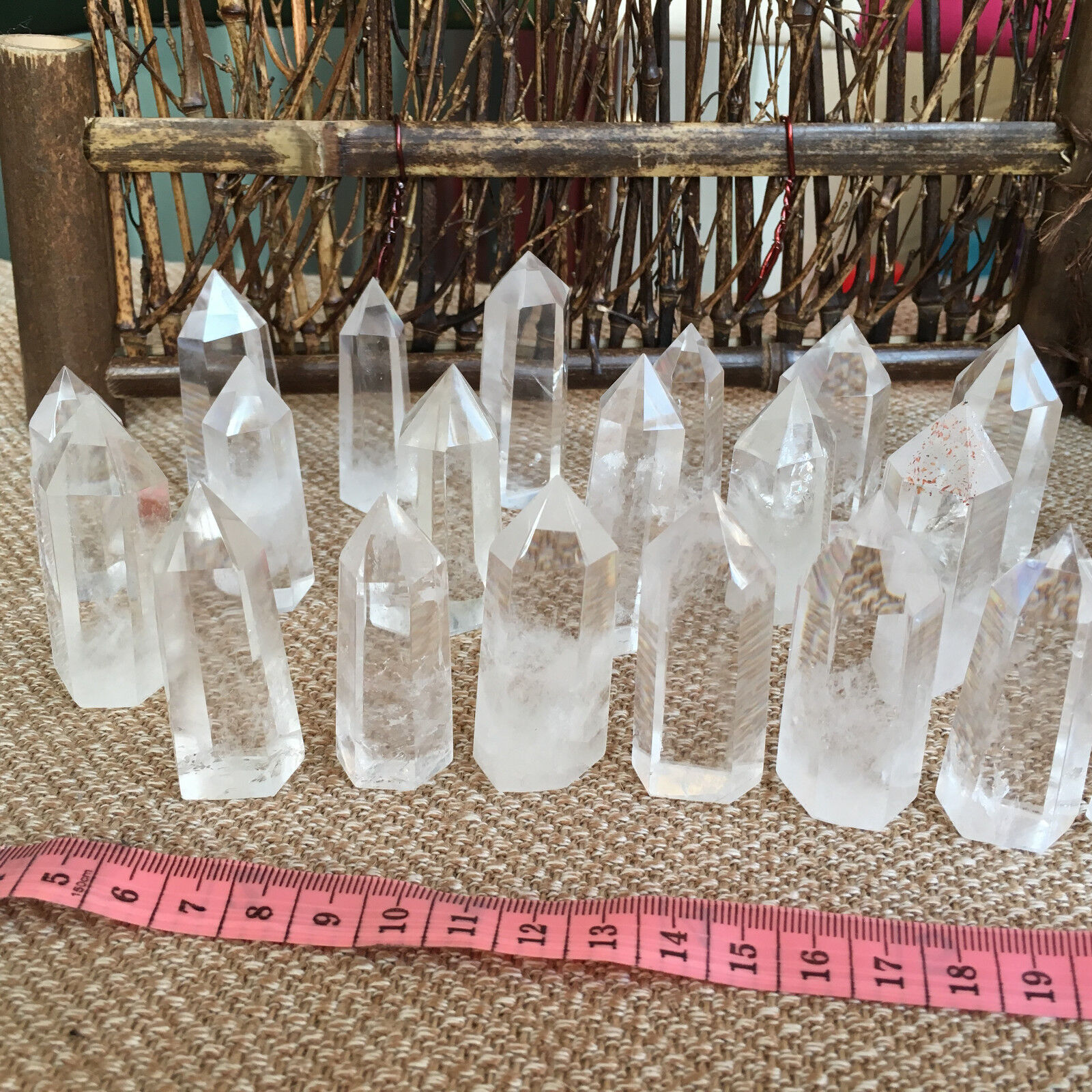 a lot natural clear quartz obelisk crystal wand point healing 2.2LB 