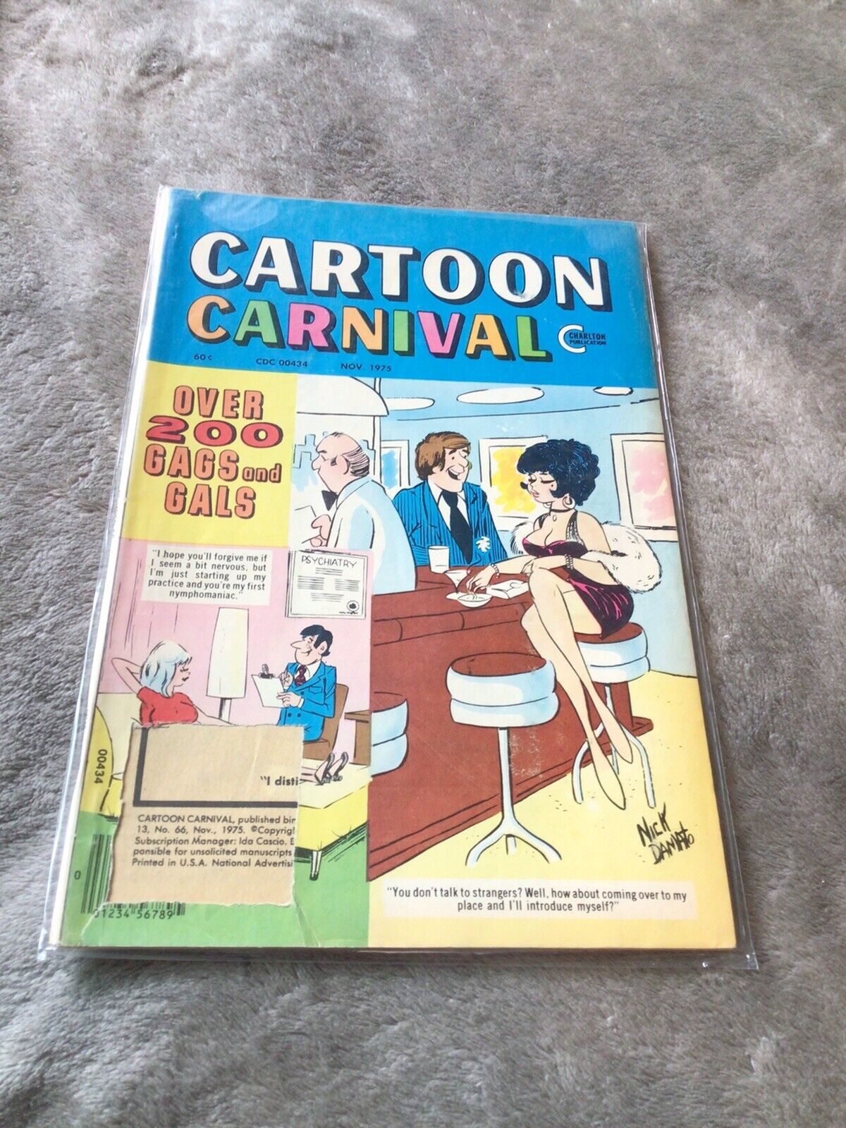 Vintage Cartoon Carnival Sex Toons And Adult Jokes Comic Book #66 November 1975