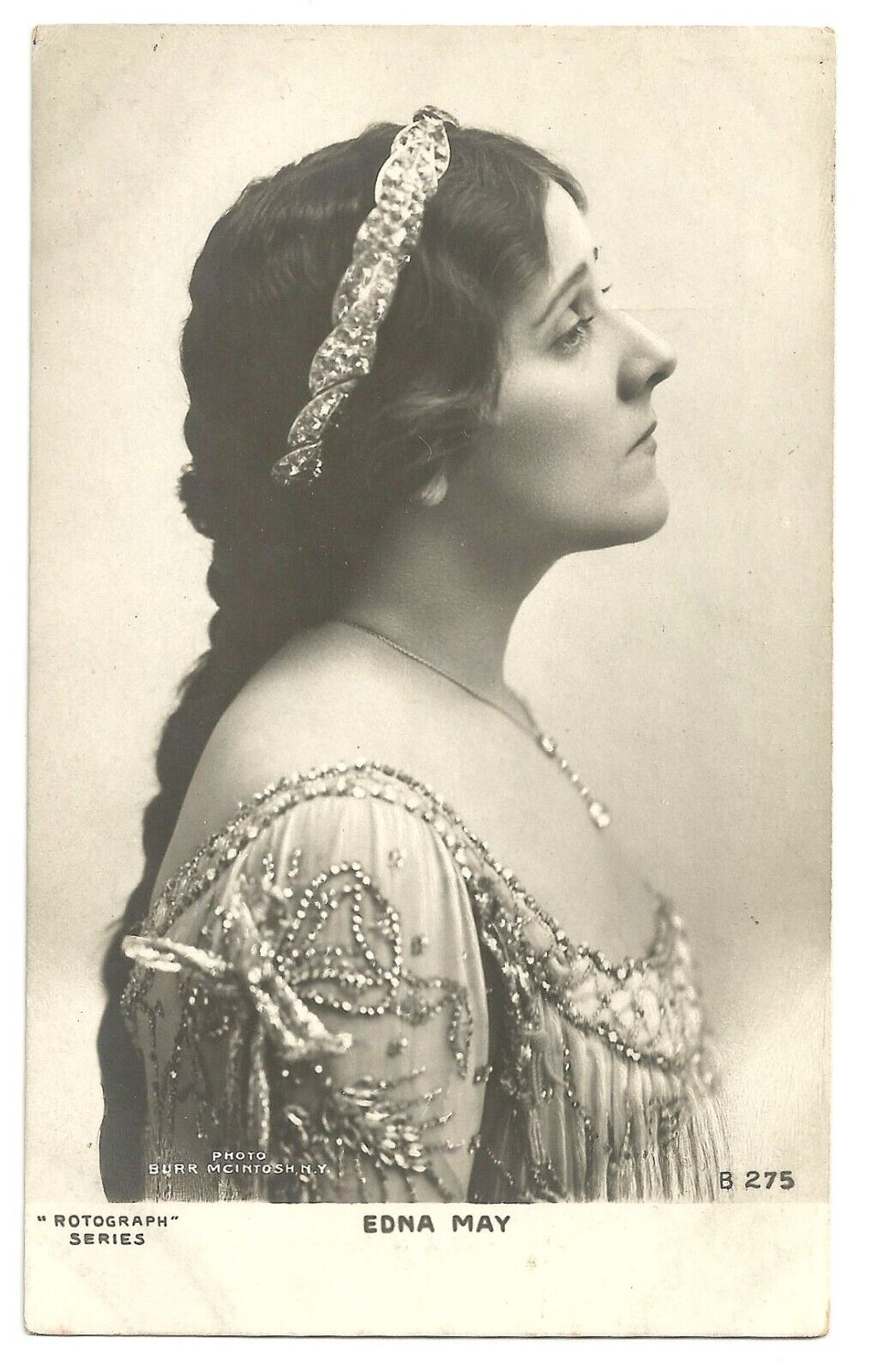 Edna May 1900s RPPC Photo Star B 275 Stage Actress Rotograph VTG Postcard 