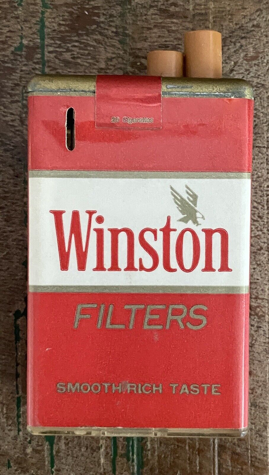 Winston FILTERS SMOOTH RICH TASTE Advertising Cigarette Lighter WORKS Vintage