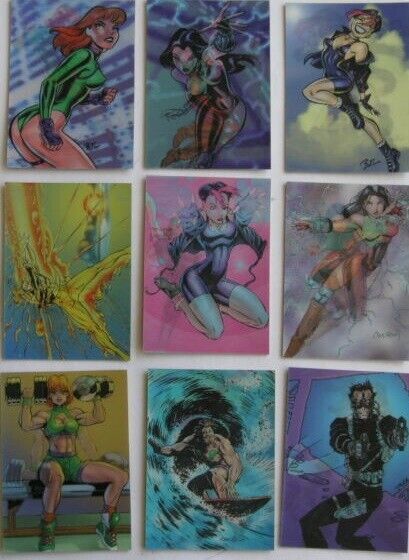 GEN 13 CHROMIUM 1995 SET WITH MOTION SET (9) AND GLOW IN THE DARK SET (9)