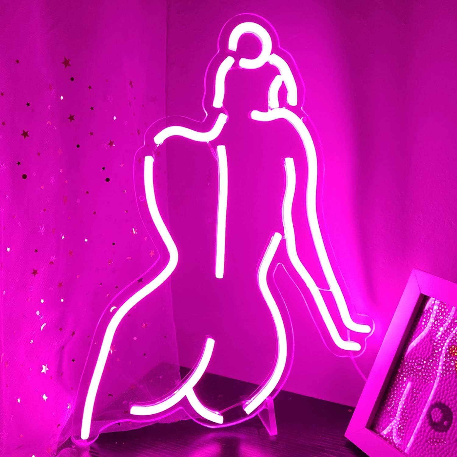 Dimmable Nude Lady Back LED Neon Sign For Bar Man Cave Pub Club Party Wall Decor