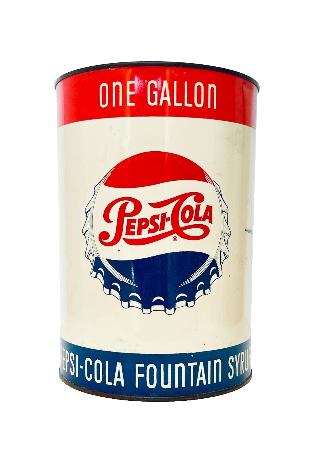 Pepsi Vtg 1960\'s Single-Dot 1 Gallon Fountain Syrup Can