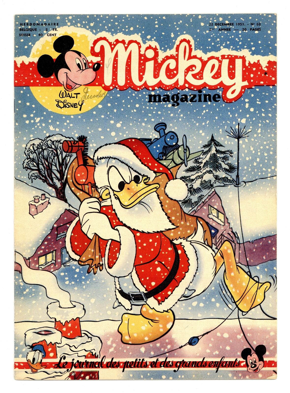 Mickey Magazine French Edition #63 VG/FN 5.0 1951