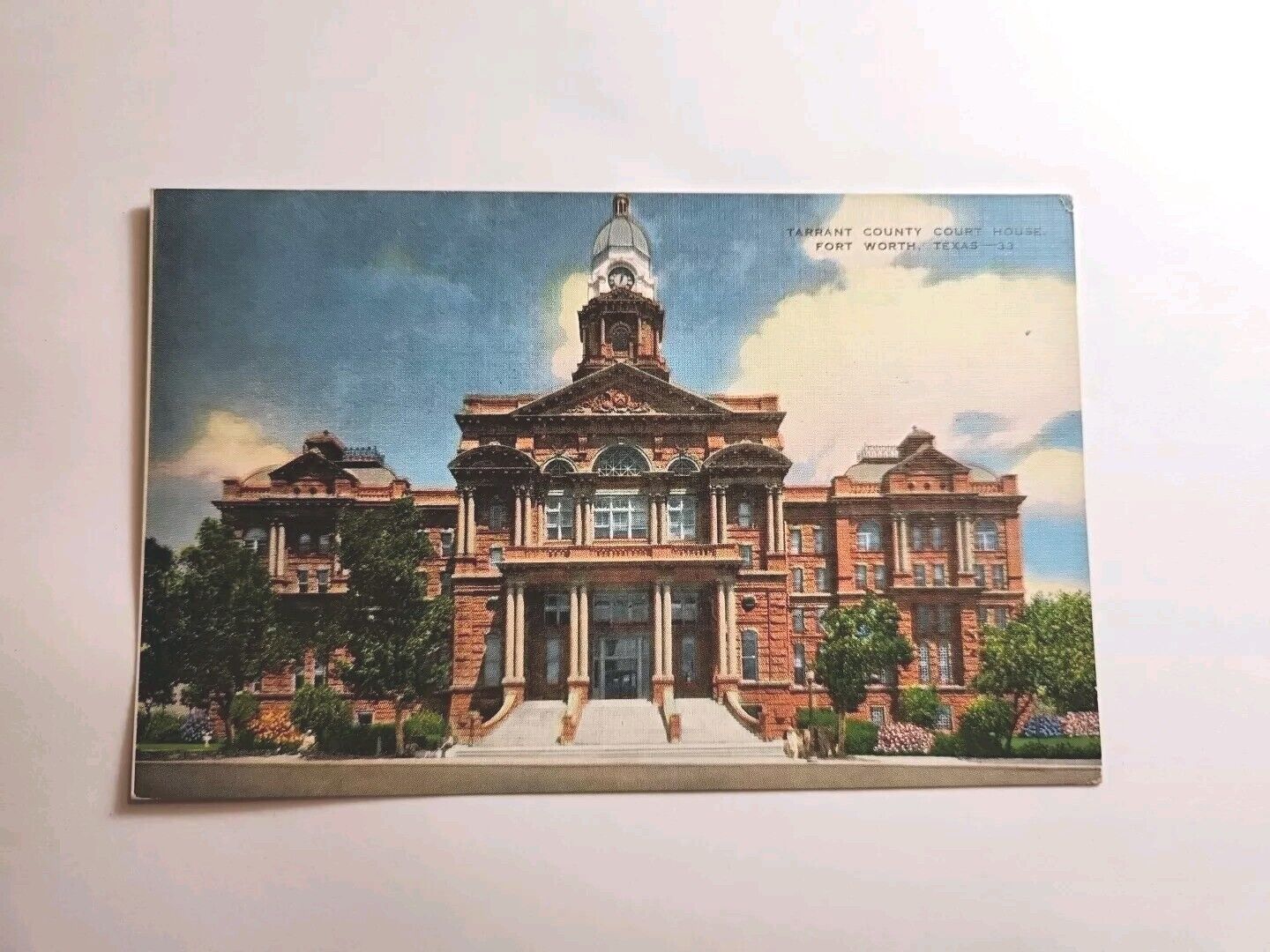 Postcard Vintage Tarrant County Court House. Fort Worth, Texas. A174