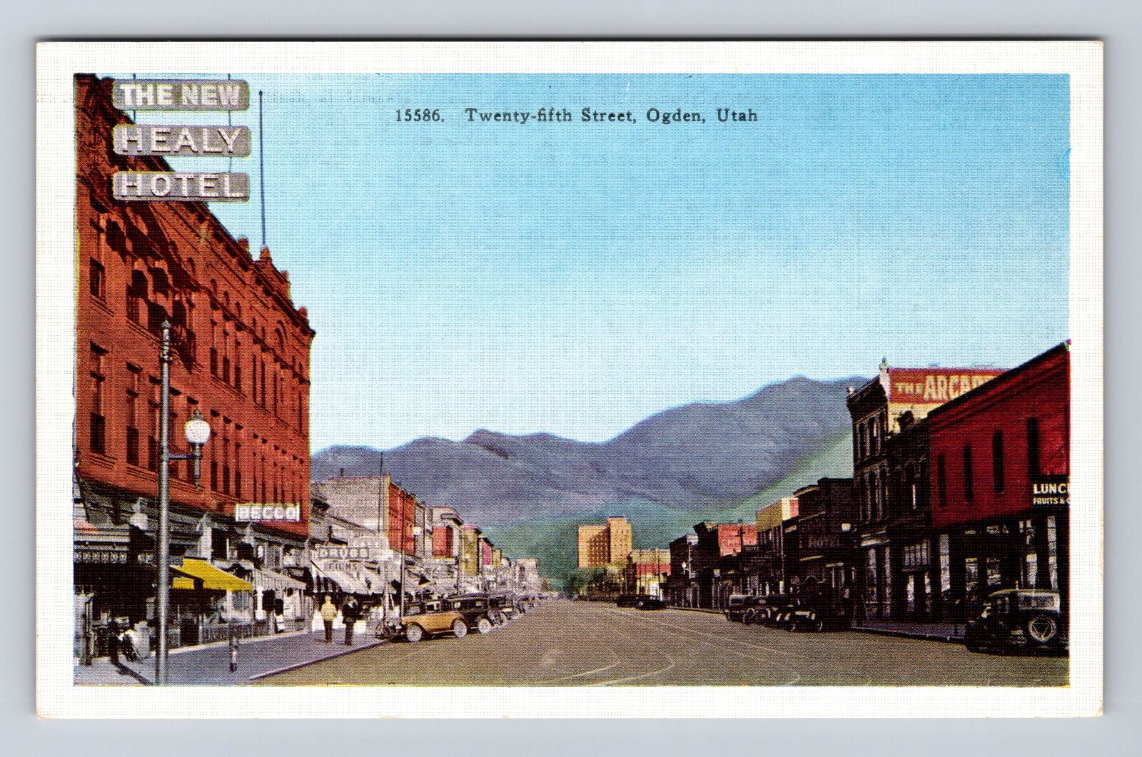 Ogden UT-Utah, Twenty-fifth Street, Healy Hotel, Antique, Vintage Postcard