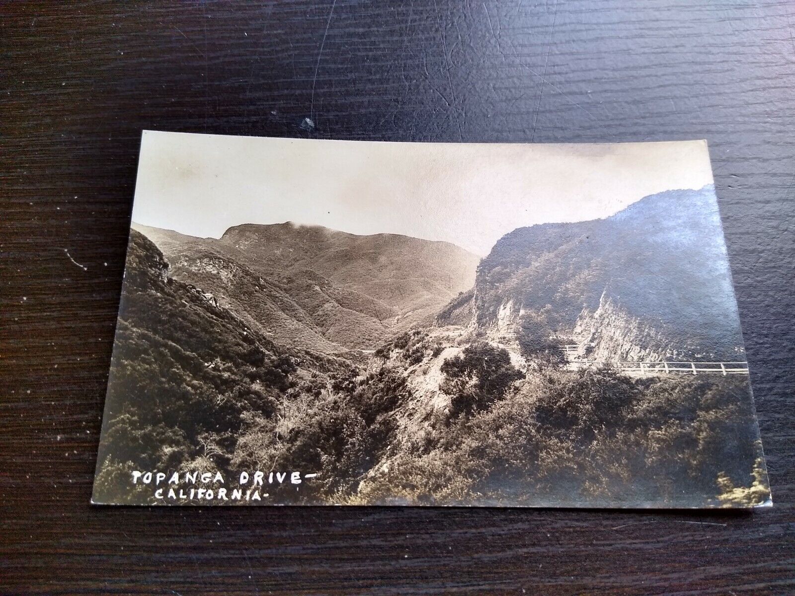 Vintage Topanga Drive, California RPPC Photo Postcard