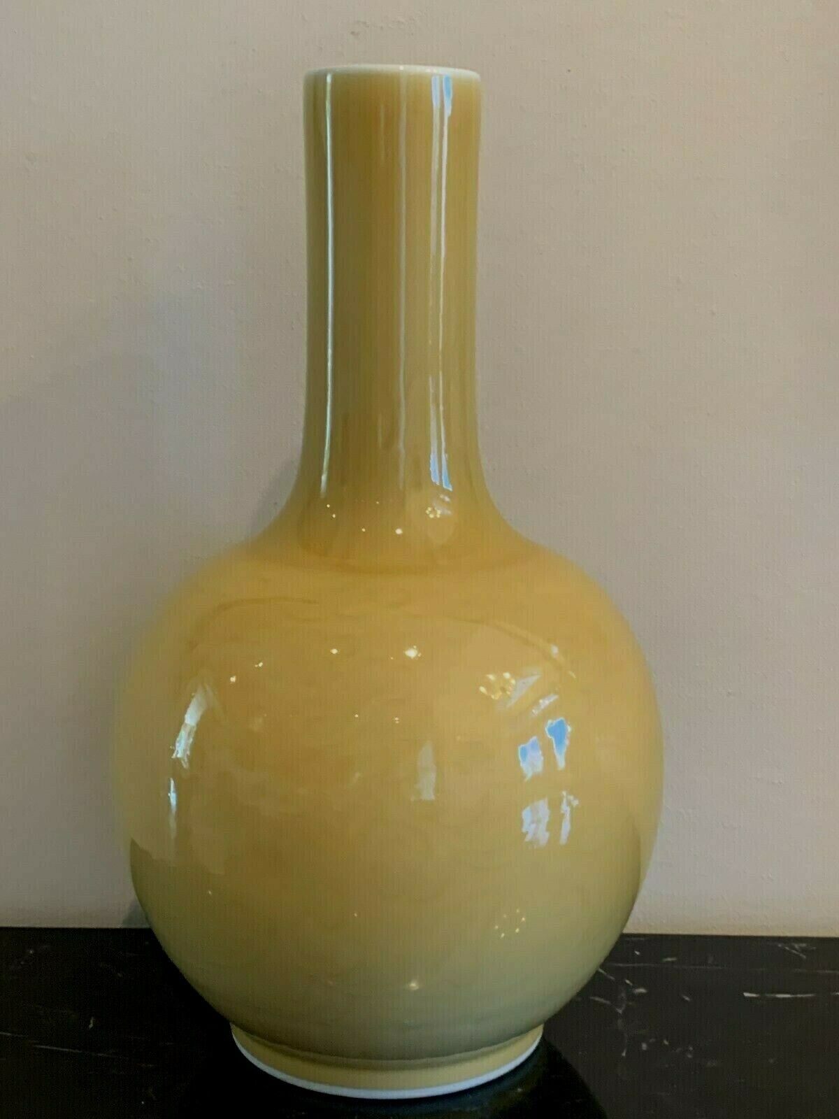 Exceptional Vintage China Republic Chinese Yellow Glazed Pottery Vase 13